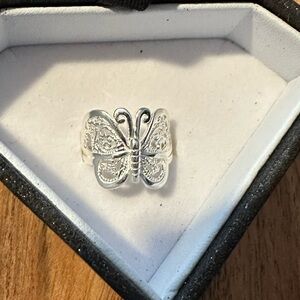 Sterling silver from Italy 925 Elegant Butterfly Ring, size 8